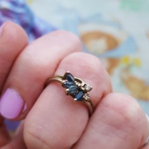 Vintage 10K Sapphire Ring